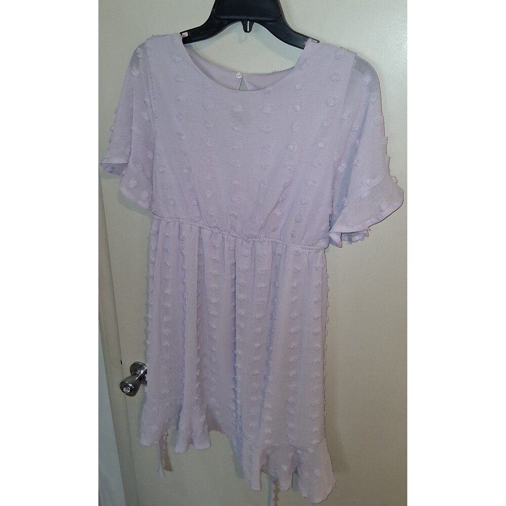 NWT! Motherhood Purple Swiss Dot Maternity Dress, Size Small - Picture 3 of 11